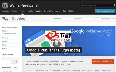 谷歌发布Wordpress插件Google Publisher Plugin